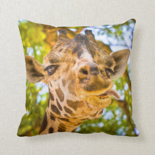 Funny Giraffe Face Cushion
