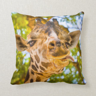 Funny Giraffe Face Cushion