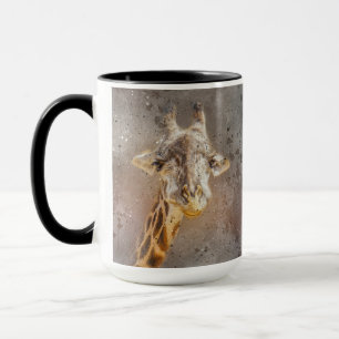 Funny Giraffe Fine Art Watercolor Animal Mug