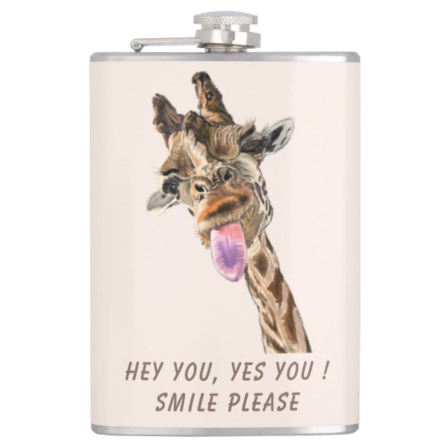 Funny Giraffe Flask (Front)