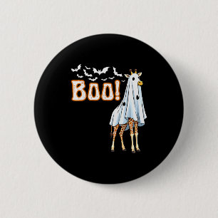 Funny Giraffe Ghost Boo Shirt Cute Animal Hallowee 6 Cm Round Badge