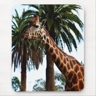 Funny Giraffe Giving A Raspberry, Mouse Pad