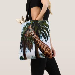 Funny Giraffe Giving A Raspberry, Tote Bag