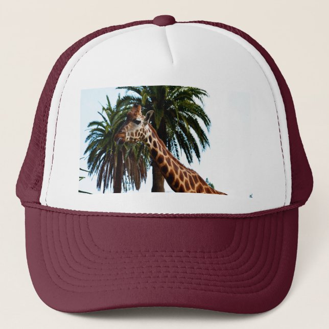 Funny Giraffe Giving A Raspberry, Trucker Hat (Front)
