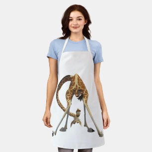 Funny Giraffe Graphic – Cute & Cool Design Animal Apron