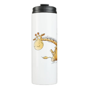 Funny Giraffe I Cute Cartoon Wild Animal Lover Fun Thermal Tumbler