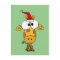 Funny Giraffe in Santa Hat Christmas Art