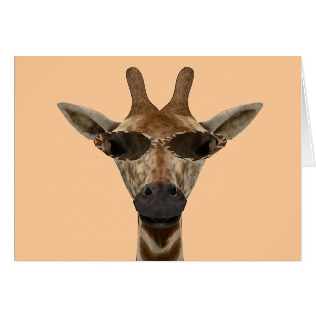 Funny Giraffe Incognito With Trendy Sunglasses (Front Horizontal)