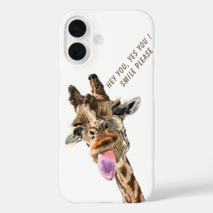 Funny Giraffe iPhone Case - Custom Text
