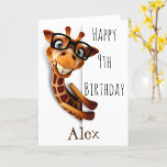 Funny Giraffe Kids Birthday Greeting Card<br><div class="desc">Funny Giraffe Kids Birthday Greeting Card Does your kid love giraffes? Have a niece or nephew, grandchild or a kid with an upcoming birthday? Then here is a card for you to send. You may change the message inside and also sign off your name at the bottom. Out of all...</div>