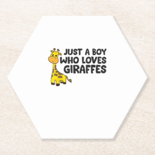 Funny Giraffe Lover Giraffe Skateboard Paper Coaster