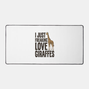 Funny Giraffe Lover Vintage Engraving Shirt Design Desk Mat