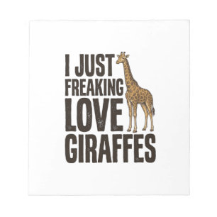 Funny Giraffe Lover Vintage Engraving Shirt Design Notepad