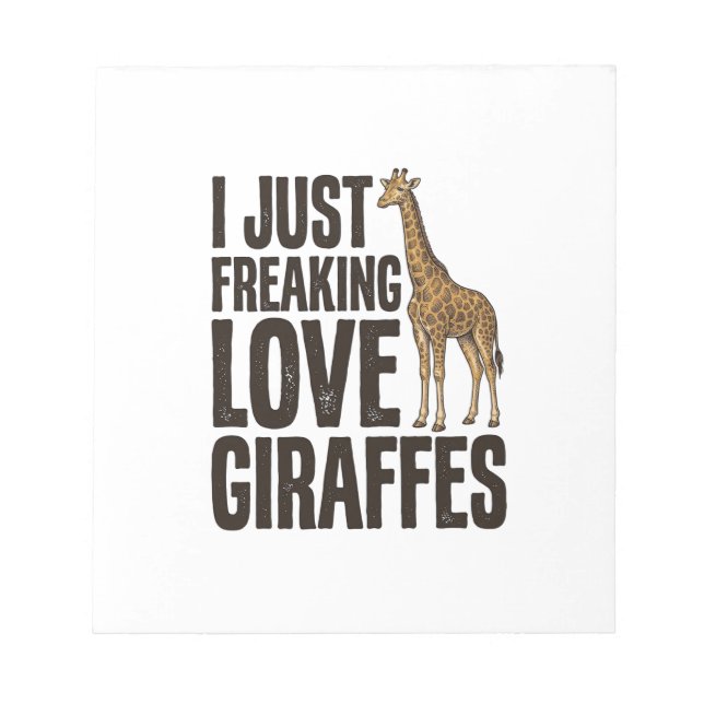 Funny Giraffe Lover Vintage Engraving Shirt Design Notepad (Front)