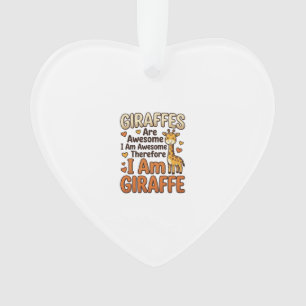 Funny Giraffe Lover Vintage Engraving Shirt Design Ornament