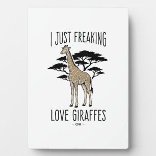 Funny Giraffe Lover Vintage Engraving Shirt Design Plaque