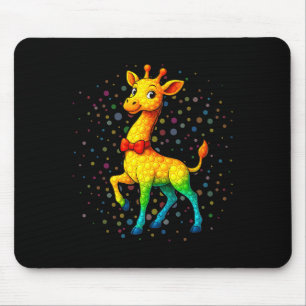 Funny Giraffe Lovers Polka Dots Happy Dot Day Boys Mouse Pad