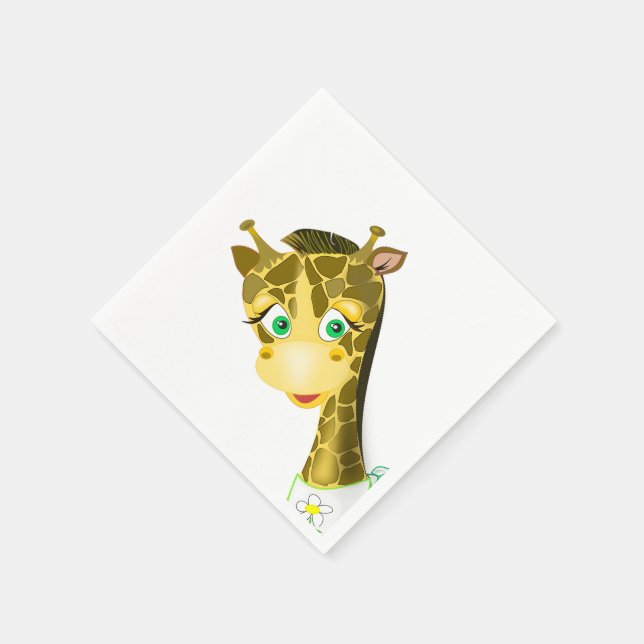 Funny Giraffe Napkins (Corner)