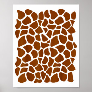 Funny Giraffe Pattern Lazy Halloween Costume  Poster