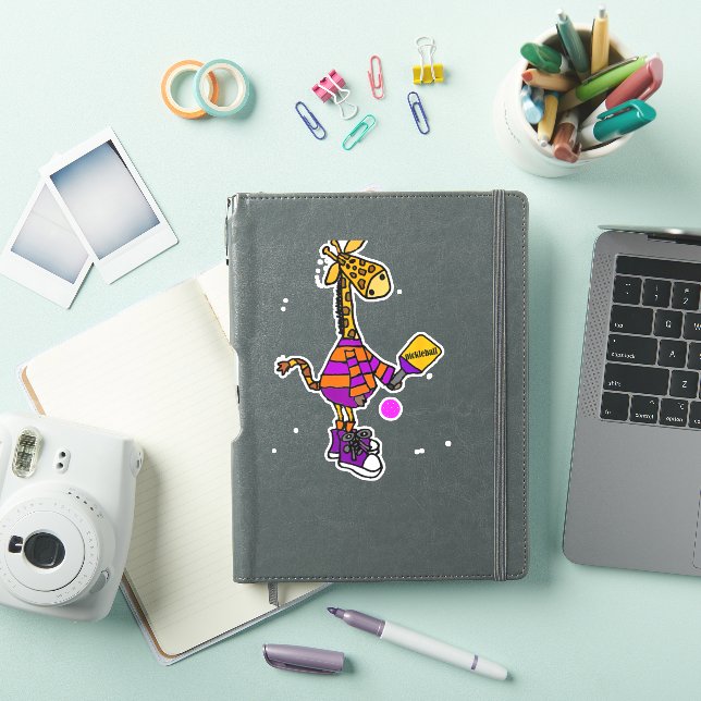 Funny Giraffe Playing Pickleball  (iPad Cover)