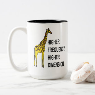 Funny Giraffe Pun Two-Tone Coffee Mug