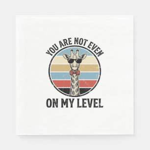 Funny Giraffe Quote Vintage Engraving T-Shirt Desi Napkin