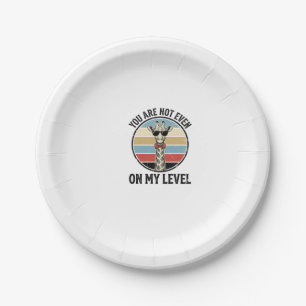 Funny Giraffe Quote Vintage Engraving T-Shirt Desi Paper Plate
