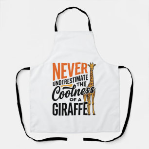 Funny Giraffe Quote Vintage Vector T-Shirt Design_ Apron