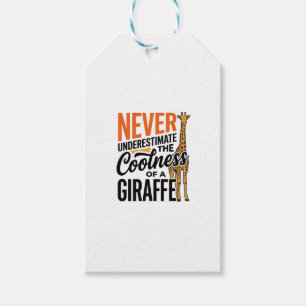 Funny Giraffe Quote Vintage Vector T-Shirt Design_ Gift Tags