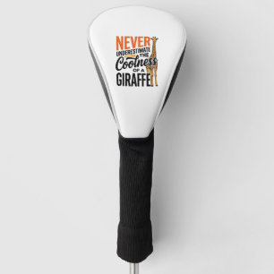 Funny Giraffe Quote Vintage Vector T-Shirt Design_ Golf Head Cover