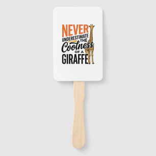 Funny Giraffe Quote Vintage Vector T-Shirt Design_ Hand Fan