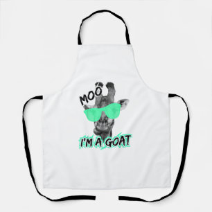 Funny Giraffe Shirt Moo I'm A Goat Cute Zoo Animal Apron