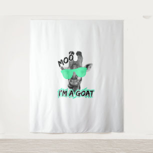 Funny Giraffe Shirt Moo I'm A Goat Cute Zoo Animal Tapestry