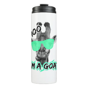 Funny Giraffe Shirt Moo I'm A Goat Cute Zoo Animal Thermal Tumbler
