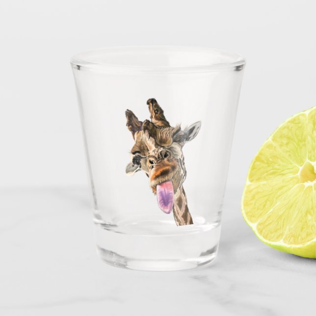 Funny Giraffe Shot Glass Gift (Front)