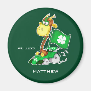 Funny Giraffe St.Patrick's Day Custom Gift Magnets