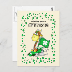Funny Giraffe St. Patrick's Day Postcards