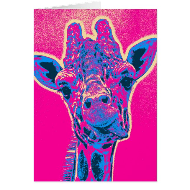 Funny Giraffe Sticking out his Tongue (Front)