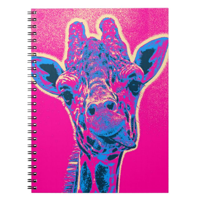 Funny Giraffe Sticking out his Tongue Notebook (Front)
