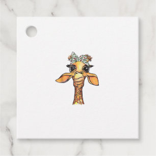 Funny Giraffe Tropical Bandanna Hipster Giraffe Gi Favour Tags
