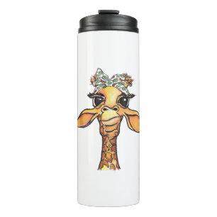 Funny Giraffe Tropical Bandanna Hipster Giraffe Gi Thermal Tumbler