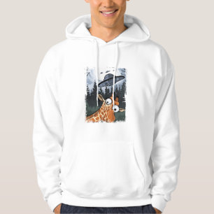 Funny Giraffe UFO Zoo Animal Weird Meme Graphic _ Hoodie
