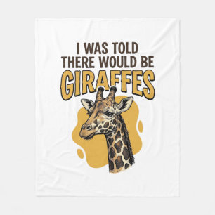 Funny Giraffe Vintage Engraving Shirt Design_1 Fleece Blanket