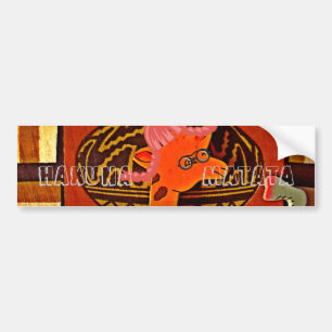 Funny Giraffe with cool text Hakuna Matata Bumper Sticker
