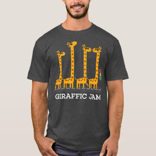 Funny Giraffic Jam Product Kids Safari Giraffe Des T-Shirt