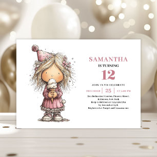 Funny Girl Birthday Invitation Printable Download