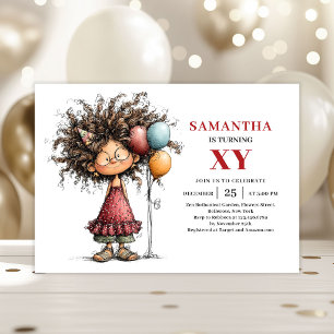 Funny Girl Birthday Playful invitation