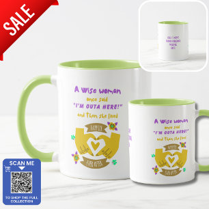 Funny Girl Coworker Cute New Job Retirement Left  Mug