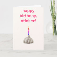 Funny Girl Garlic Happy Birthday Stinker Humourous