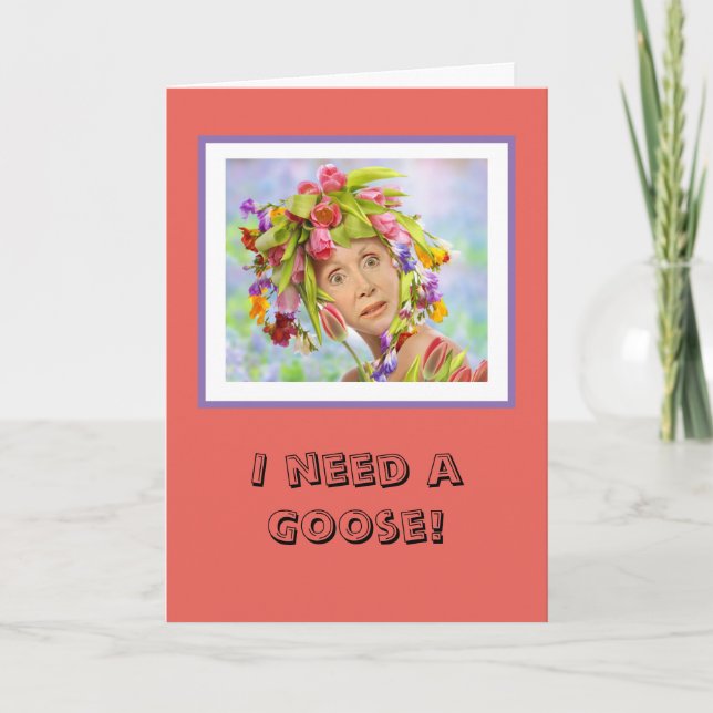 Funny Girl Greeting Card (Front)